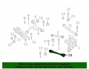 Rear left longitudinal arm BMW X3 G01 18-