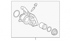 Rear right caliper Lexus NX200t NX300 NX300h 15-21 electric