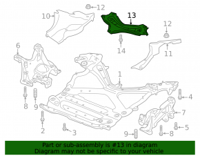 Front subframe strut brace for the 19-19 Audi A6 C8