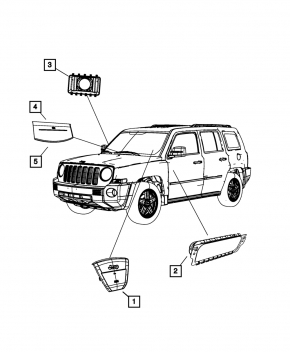 Airbag passenger in the dashboard Jeep Compass 11-16