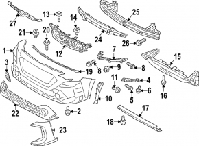 Subaru Outback 2023-2025 bare front bumper