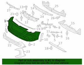Subaru Outback 2023-2025 bare front bumper