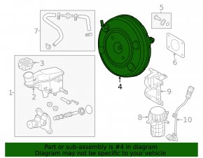 Vacuum booster Kia Forte 4d 14-18