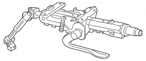 Steering column VW Golf 15 - with cardan shaft, rust