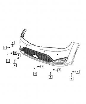 Jeep Cherokee KL 19-23 External Front Parking Sensor