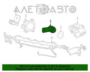 Front parking sensors Jeep Cherokee KL 19-23 external