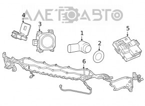 Front parking sensors Jeep Cherokee KL 19-23 external