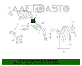 Rear right wing bracket Lexus RX300 RX330 04-09