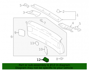 Subaru XV Crosstrek 18-23 Trunk Door Handle