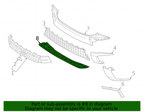 Mitsubishi Outlander Sport ASX 18-19 front bumper lower trim