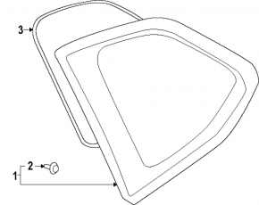 Rear left fixed window glass for Subaru Forester 25-26
