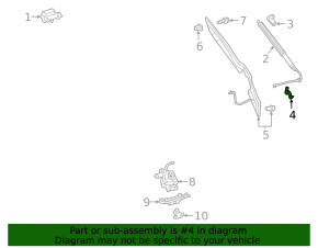Bracket of the shock absorber of the trunk door on the door left Lexus UX200 UX250h 19-