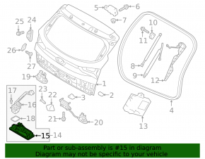 Kia Sportage 20-22 trunk handle with camera button