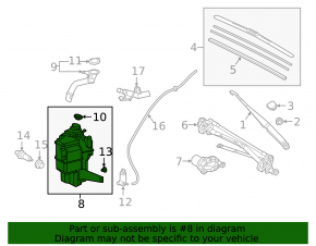 Toyota Camry v70 18-24 Windscreen Washer Reservoir