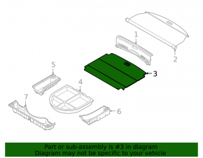 Kia Niro 19-22 EV trunk floor black