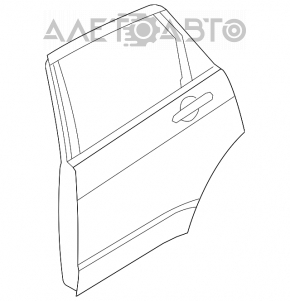 Rear right door assembly for Ford Focus USA 2011, silver trim