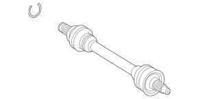 Drive axle rear left Mercedes W167 GLE 450 20-23