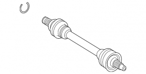 Drive axle rear left Mercedes W167 GLE 450 20-23