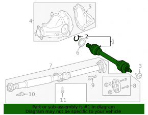Drive axle rear left Mercedes W167 GLE 450 20-23