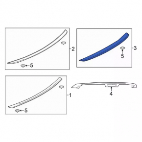 Ford Mustang mk6 15-23 Coupe trunk lid spoiler, non-original
