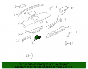 Lincoln Corsair 20-26 Left Front Air Vent