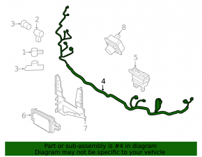 Ford Escape MK4 2021 front bumper wiring for parking sensors, fog lights, and ambient air temperature sensor