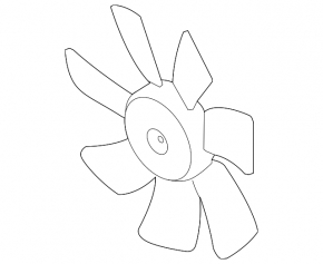 Cooling fan impeller right Mitsubishi Outlander Sport ASX 10- 2.0 9 blades
