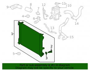 Lexus RX350 RX450h 23-26 Water Cooling Radiator