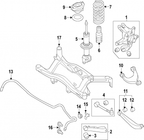Subaru B9 Tribeca rear left spring