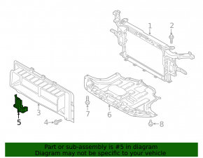 Radiator deflector left Hyundai Kona 18-21 2.0 usa