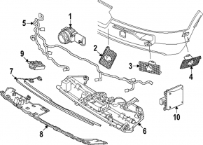Bracket for the foot-operated tailgate sensor for the Volvo C40 22-24