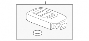 Honda CRZ 11-16 3-button key