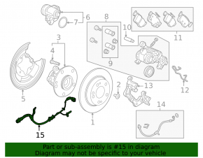 Rear left ABS sensor for Honda Civic XI FE/FL 22-26
