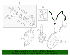 ABS sensor front left Nissan Rogue Sport 17-21