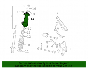 Shock absorber support rear right Lexus IS300 IS350 IS250 06-13