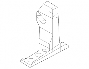 Front bumper reinforcement bracket, left, upper, Audi Q8 19-25