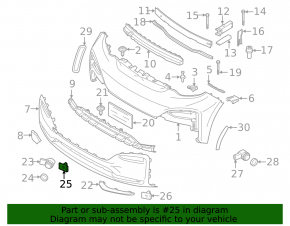 Rear bumper parking sensor mount, inner right, BMW i3s 18-21
