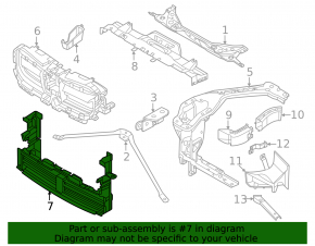 Lower radiator deflector blinds for BMW X1 U11 24-25