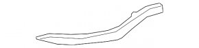 Rear bumper molding left Lexus RX350L RX450hL 18-22 long, chrome