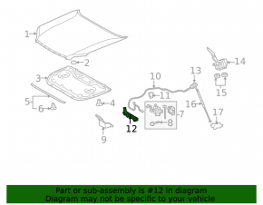 Toyota 4Runner 10-24 Hood Lock Trim