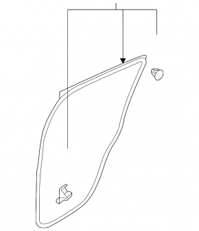 Mitsubishi Outlander 22-25 rear right door seal