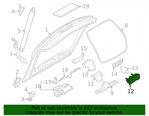 Handle with button for opening the trunk door, external, Volkswagen ID.4 21-23, for camera