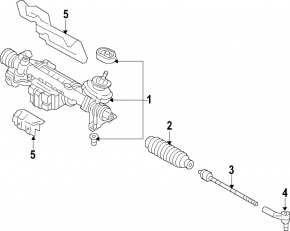VW Jetta 19-24 Power Steering Rack Type 1