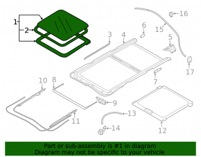 Subaru Forester 19-24 SK sunroof assembly