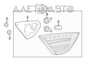 Light inside trunk lid right Chrysler 200 15-17