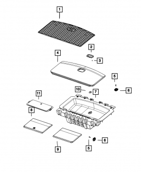 Jeep Grand Cherokee WL 21-25 Long Trunk Tray