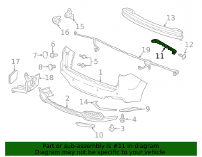 Rear bumper mount left Acura RDX 13-18 2013-15, 2016-18