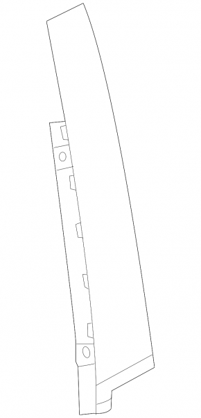 Chevrolet Equinox 20-24 front right side door trim, matte black