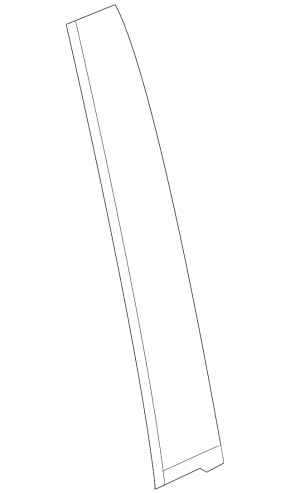 Chevrolet Equinox 20-24 rear left side door trim, matte black
