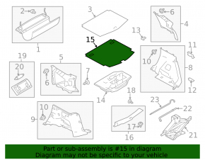 Nissan Versa Note 13-19 Trunk Floor Lower Black